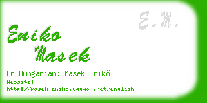 eniko masek business card