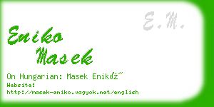 eniko masek business card